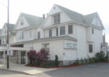 Exterior shot of August J Haas Funeral Home Incorporated
